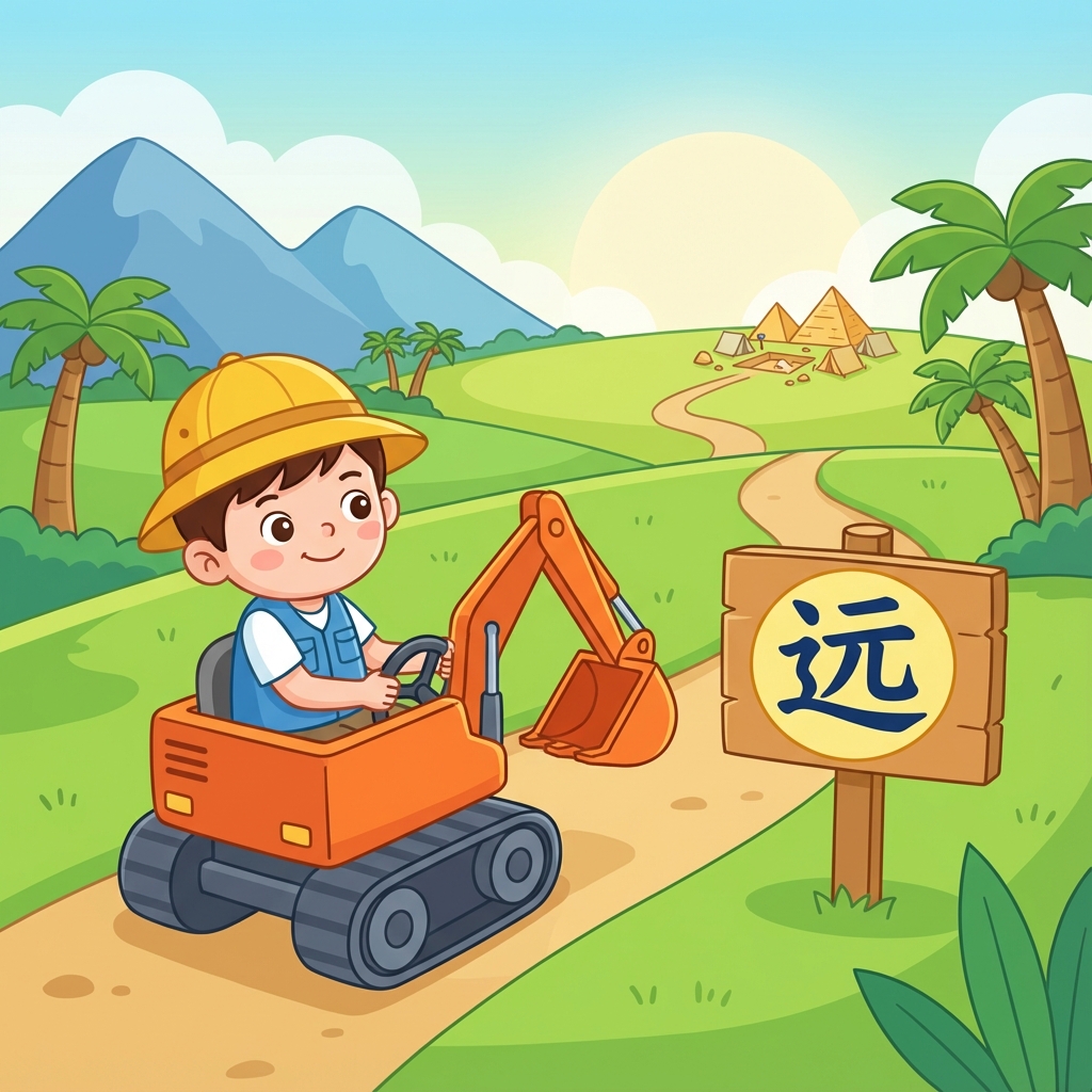 Мнемоника: как запомнить иероглиф 远 (yuǎn) — далекий