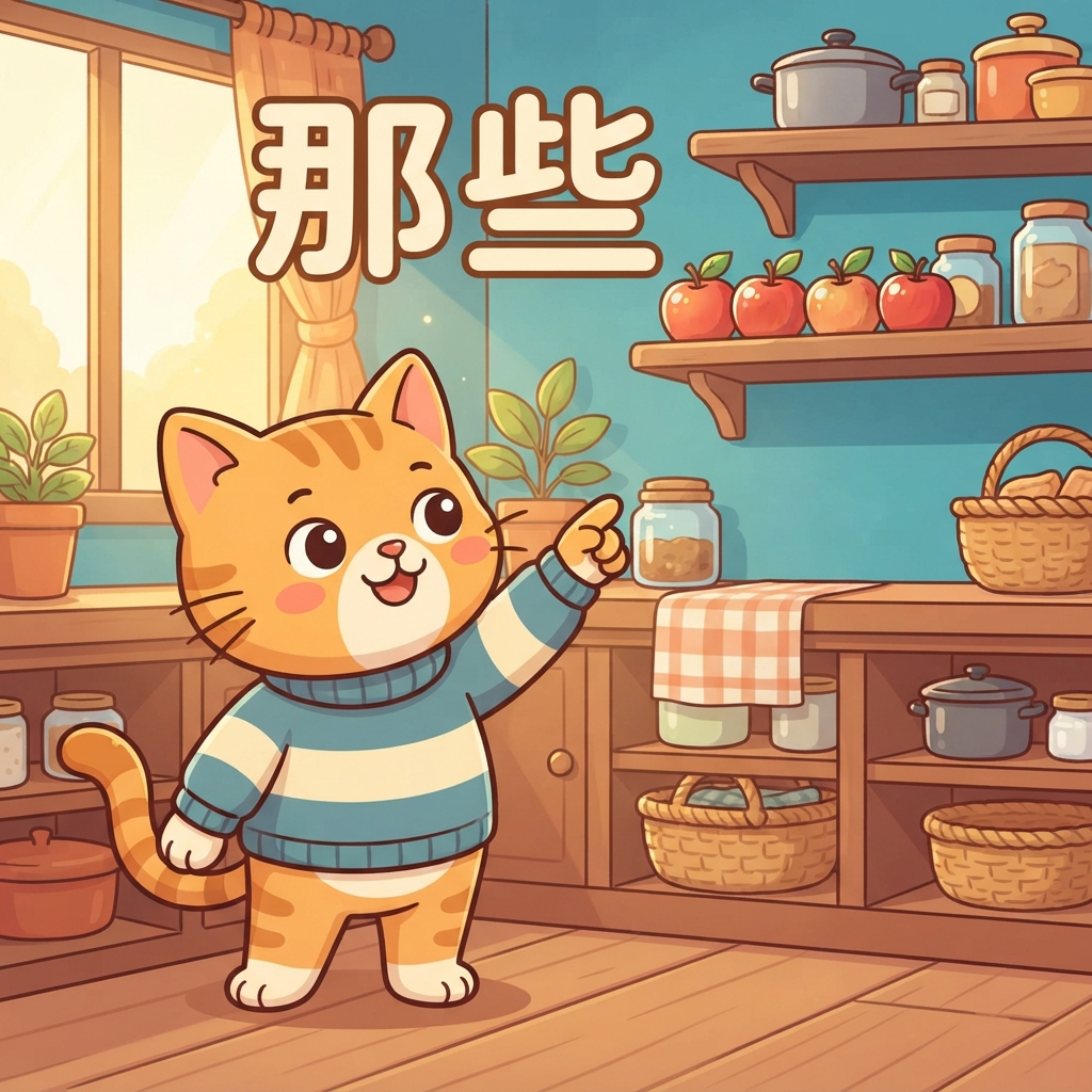 Mnemonic for 那些 (nà xiē) — those