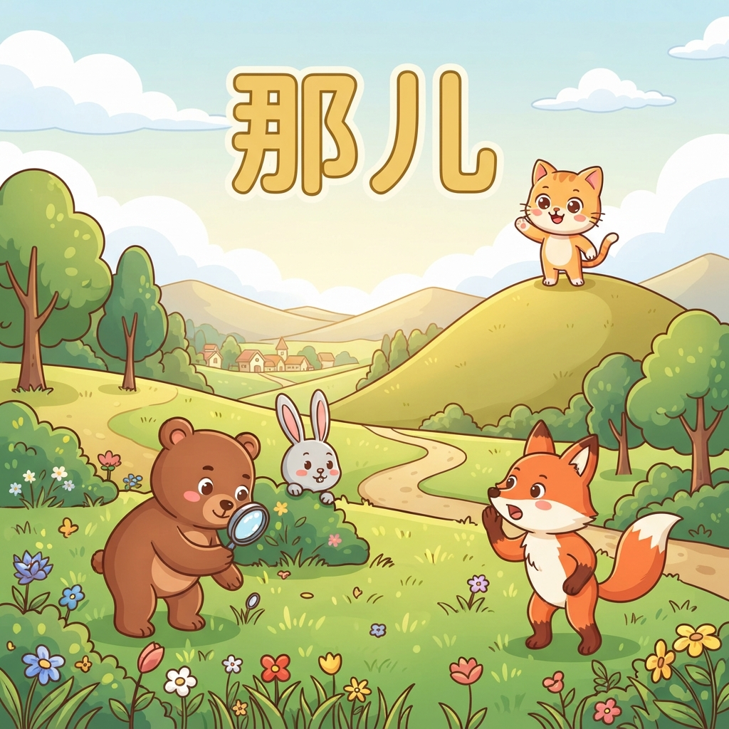 Mnemonic for 那儿 (nàr) — there