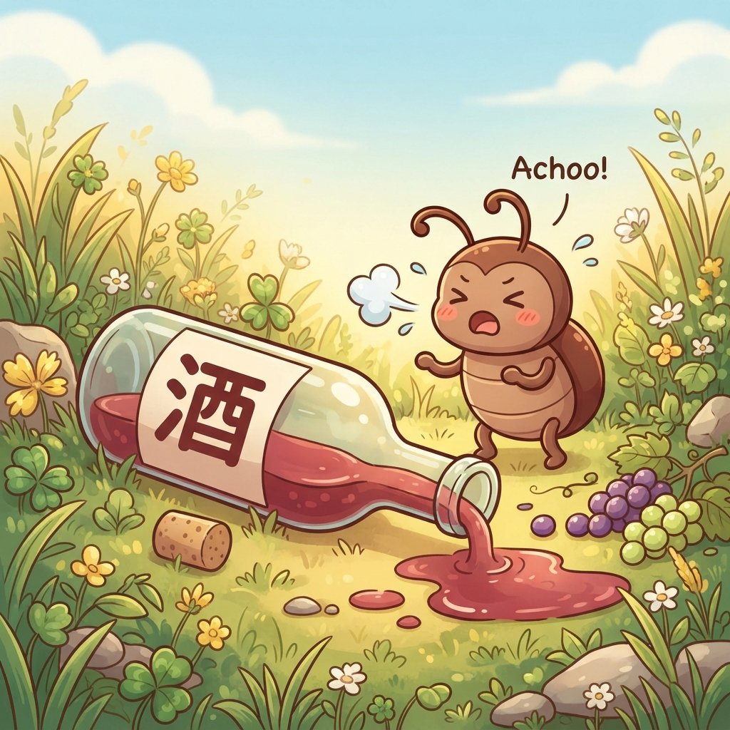 Mnemonic for 酒 (jiǔ) — alcohol, liquor, wine