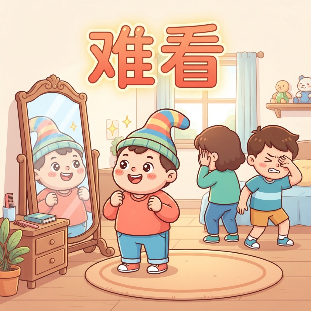 Мнемоника: как запомнить слово 难看 (nán kàn) — некрасивый