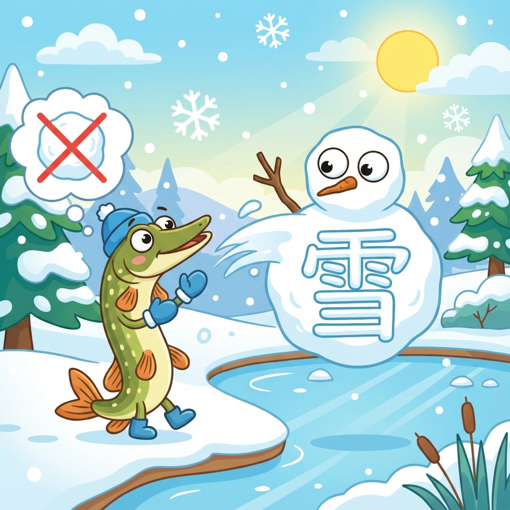 Мнемоника: как запомнить иероглиф 雪 (xuě) — снег