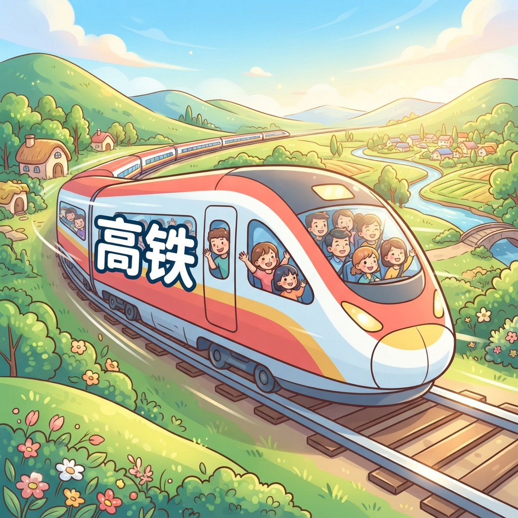 Mnemonic for 高铁 (gāo tiě) — high-speed train