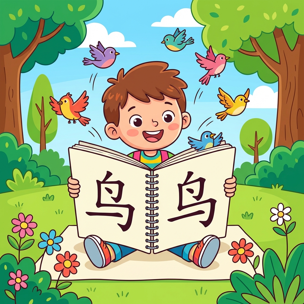Мнемоника: как запомнить иероглиф 鸟 (niǎo) — птица