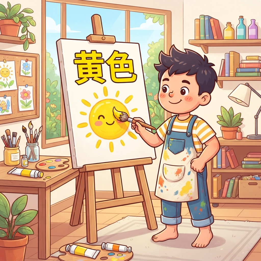 Мнемоника: как запомнить слово 黄色 (huáng sè) — жёлтый цвет