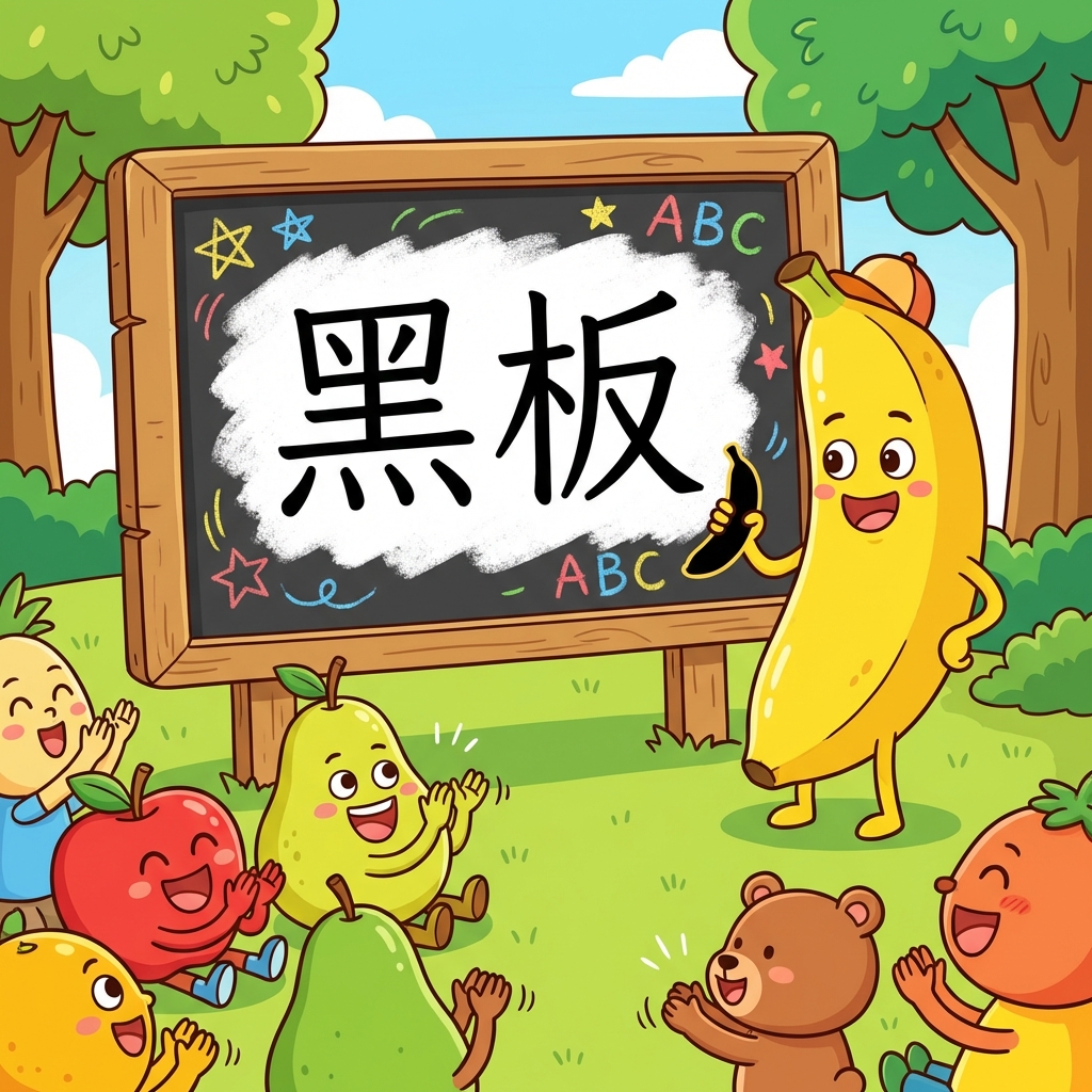 Мнемоника: как запомнить иероглиф 黑板 (hēibǎn) — классная доска